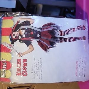 Spirit Halloween Adult L/XL Killer Clown costume - women